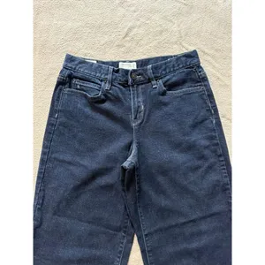 ARTELIER Nicole Miller Sullivan Dark Wash Wide Leg Crop‎ Raw Hem Denim Jeans 26 thumbnail 2