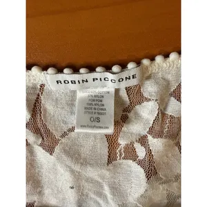 Robin Piccone Wrap Mini Skirt Women's One Size White Pom Pom Trim Beach Cover Up thumbnail 5