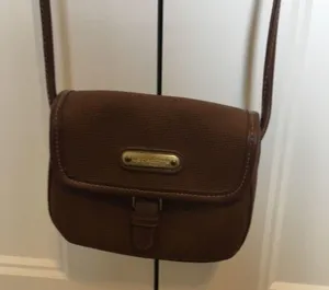 Vintage brown Liz Claiborne crossbody purse thumbnail 1