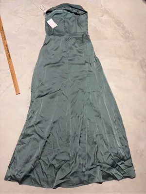 Birdy Grey NWT Carrie matte sea glass Strapless Evening Gown bridesmaid dress S thumbnail 12