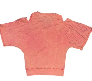 Black Hearts Brigade Cold Shoulder Washed Peach Tee thumbnail 3