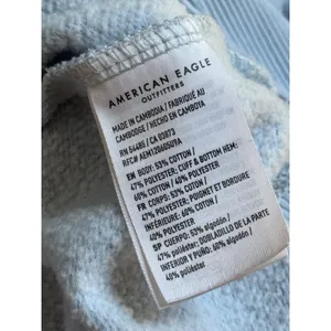 Aerie this feels seriously lived in blue oversized sweatshirt loungewear size xs thumbnail 9