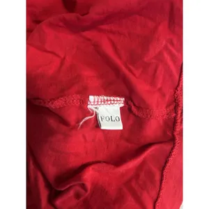 Polo Ralph Lauren TShirt Women's Logo V Neck Size L Red Soft Designer Casual thumbnail 6