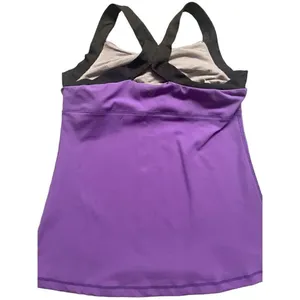 Lululemon tank top connected straps purple & gray sz S/M thumbnail 4