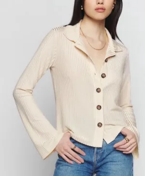 REFORMATION Esmeray Knit Top Size Small Flare Sleeve‎ thumbnail 1