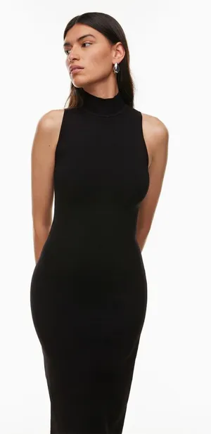 Evereve RD Style Sleeveless Mock Neck Midi Dress Size S thumbnail 1