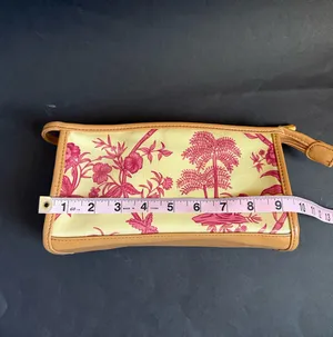 Tommy Bahama Yellow & Pink Tropical Print Cosmetic/Toiletry Bag thumbnail 6