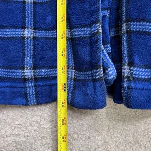 Tommy Bahama‎ Mens Blue Plaid Plush Fleece Bath Robe Small/Medium S/M Loungewear thumbnail 5