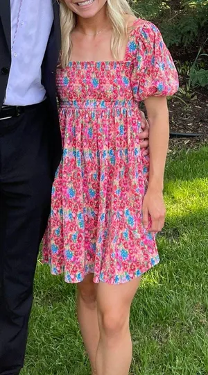Zara Puff Sleeve Dress thumbnail 1