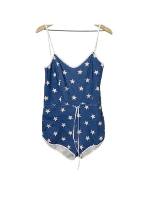 Wildfox Star Romper Shortie Blue Size S NWT thumbnail 5