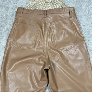 Abercrombie & Fitch Curve Love 90s Straight Ultra Hi Rise Pants Vegan Leather 31 thumbnail 8