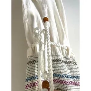 Free People Boho Tie Back Jumpsuit Cream Size Small thumbnail 8