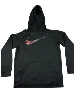 Nike Hoodie Womens Medium Black Drifit Swoosh Sweatshirt Sweater Ladies Gym thumbnail 1
