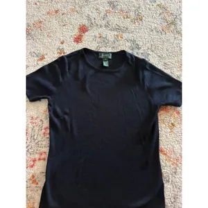Lauren Ralph Lauren 100% Silk Short Sleeve Knit Top Black Old Money Small thumbnail 5