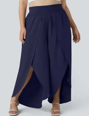 NWT Halara‎ Breezeful Palazzo Flowy Wide Leg Casual Pants in Patriot Blue thumbnail 1