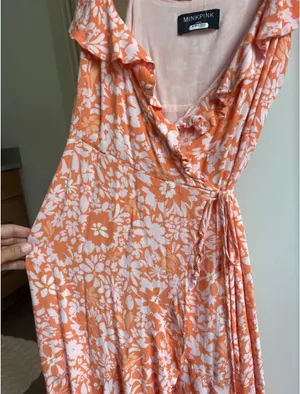 Minkpink orange wrap dress  thumbnail 2