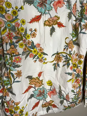 Roberta Roller Rabbit Cotton Short Sleeve Button Down Floral Pajama Top thumbnail 8