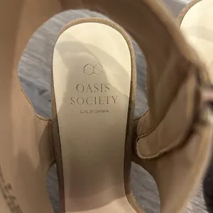 oasis society Chunky Heel Tan Size 7.5 thumbnail 5