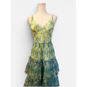 Hutch Madi Gown Watercolor Daffodil Tiered Tulle Maxi Dress NWT Size 2 thumbnail 7