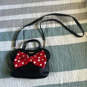Kate Spade Minnie Mouse Mini Maise Crossbody Bag Purse Disney Black Ears Leather thumbnail 8