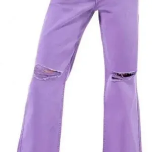 AFRM Oden High Waist Jean Flare Leg Knee Hole Purple NEW Women's Purple Jeans 26 thumbnail 8