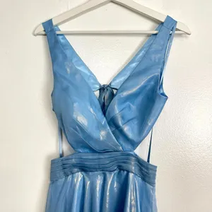 MAC DUGGAL High-Low Ruffle Gown in Powder Blue Size US 0 thumbnail 5