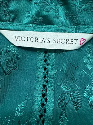 Victoria’s Secret Emerald Green Satin Jacquard Corset Cami Top M Y2K thumbnail 7
