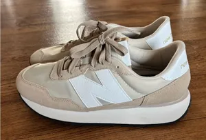 NWT New Balance Cream and White Casual Sneakers thumbnail 1
