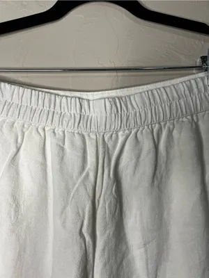 Abercrombie & Fitch White Linen‎ Viscose Pull On Lined Summer Shorts thumbnail 6