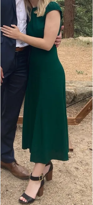 Green Reformation Open Back Midi Dress  thumbnail 4