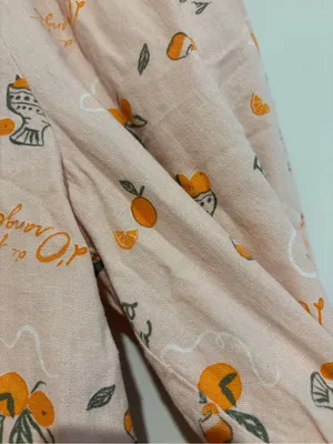 Wild fable linen blend orange print Bella Via wide leg pull on pants‎ pink XXS thumbnail 4