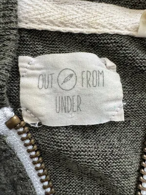 Out From Under Women's Olive Green Hooded Zip Sweater thumbnail 3