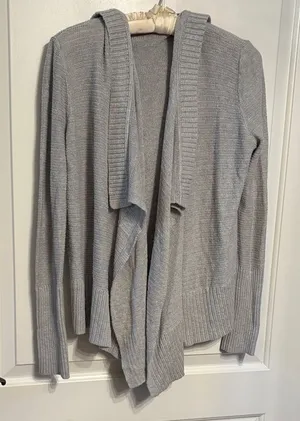 Hollister Light Gray Women's Cardigan Grandmacore thumbnail 1