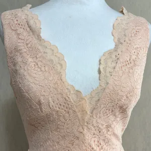ASOS Dress Peach Pink Floral Lace V-Neck Open Back Formal Wedding Guest Hoco 4 thumbnail 4