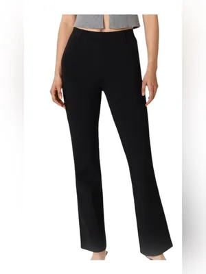 Quince Ultra-Stretch Ponte Bootcut Pant Black S~Tall Work Pant Wardrobe Staple thumbnail 3