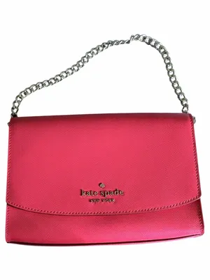 Kate Spade Carson Saffiano Leather Convertible Crossbody Pink Ruby EUC thumbnail 1