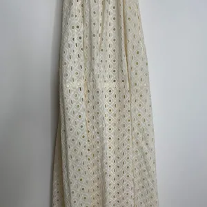 Vitamin A Off White Halter Top Maxi Cover Up Eyelet Swim Dress Womens Medium thumbnail 11