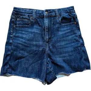 Womens American Eagle AEO Denim Curvy Hi-Rise Shortie Stretch Jean Shorts - Sz 8 thumbnail 1