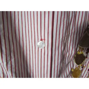 Vintage Bechamel Petites Shirt PL Red‎ White Pinstripe Rooster Embroidered thumbnail 6