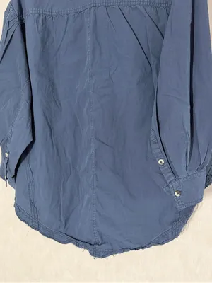 We The Free Women’s Happy Hour Button Down Shirt Longsleeve Oversized in Navy XL thumbnail 7