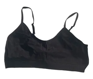 3 for $12: Black Unpadded Sports Exercise Bra with Adjustable Straps thumbnail 1