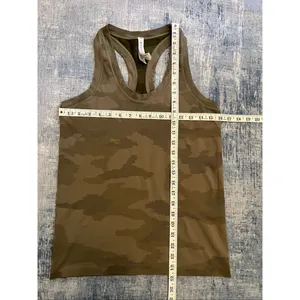 Athleta Green Momentum Seamless Camo Tank Top Women's Medium thumbnail 5