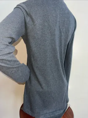 Desigual Gray V-Neck Long Sleeve Floral tee thumbnail 8