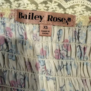 Bailey Rose Floral Corset Vest Top Lace Trim Coquette Crop Size XS thumbnail 4
