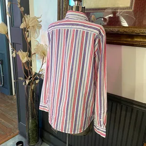 Ralph Lauren Black Label Striped Cotton Broadcloth Button Down Shirt - L 🧡🎀 thumbnail 8