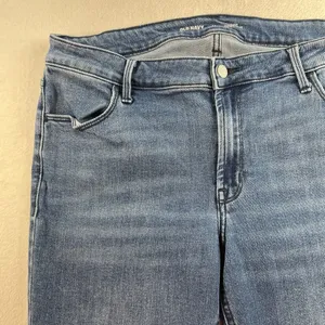 Old Navy‎ Sz 14 Jeans Wow Mid Rise Boot Cut Stretch Women's Boho Blue Denim thumbnail 4