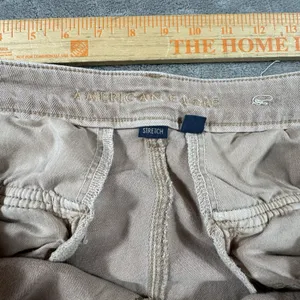 American Eagle Mid Rise Baggy Wide Leg Cargo Pants Utility Tan Womens 12 Skater thumbnail 8