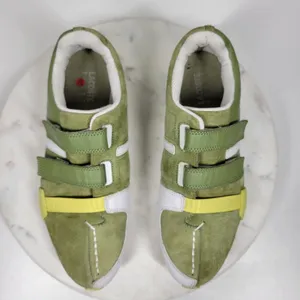 Lacoste Womens Vito Driving Shoe 9 Green White Leather Suede Hook & Loop Sneaker thumbnail 13
