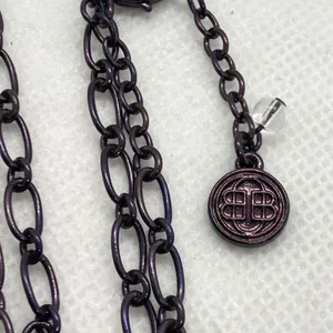 Vintage 1990s Bill Blass Copper Chain Necklace Pendant Adjustable 17'' - 20''‎ thumbnail 3
