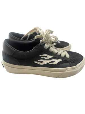 STRAYE Logan Black Flame Low-Top Skate Size 6.5 Women's 5 Men's Casual thumbnail 3